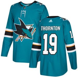 Herren San Jose Sharks Eishockey Trikot Joe Thornton #19 Authentic Teal Grün Heim